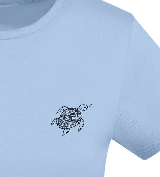 vis wear vis wear Die Schildkröte aus dem Ozean - Damen Organic Shirt, Blau, – Produktbild 2 von 4