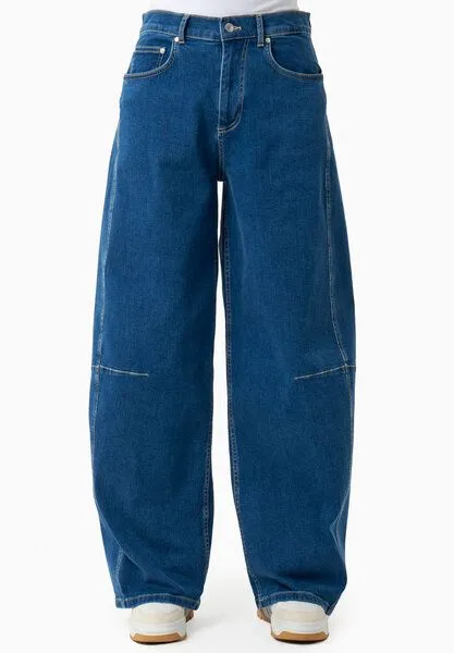 ORGANICATION ORGANICATION Jeans mit Weitem Bein aus Bio-Baumwolle, Medium blue, – Produktbild 2 von 4