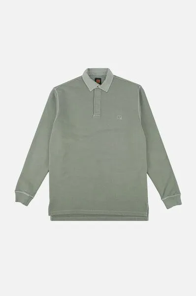 Trendsplant Trendsplant Carvalho Pigment Heavyweight Polo Sweatshirt Silver Green, Grün, – Produktbild 2 von 4