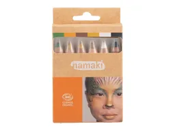 Namaki Kinder Bio Schminkstifte Set 6-teilig "Tierwelt" grün, orange, braun, gold, weiß, schwarz – Produktbild 1 von 1