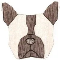 BeWooden BeWooden Brosche aus Holz "French Bulldog" | Mode Schmuck – Produktbild 1 von 1