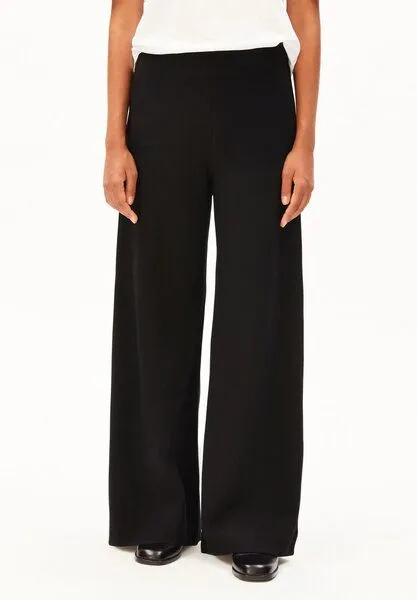 ARMEDANGELS Armedangels - Hose Wide Leg Pants Jersey, Schwarz, – Produktbild 1 von 2
