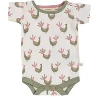Pigeon by Organics for Kids Pigeon by Organics for Kids Kinder-Kurzarmbody mit Aufdruck, Beige-grün (pfauenaufdruck), – Produktbild 1 von 1