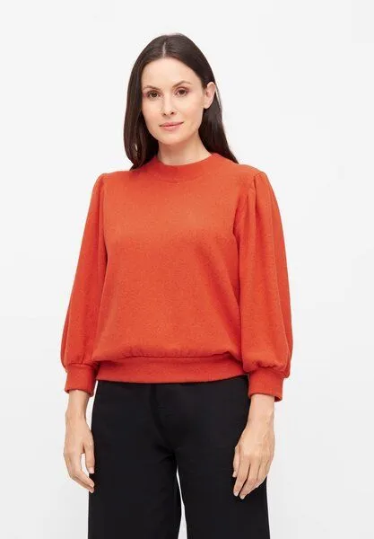 Givn Berlin Givn Berlin Sweater GBCLOUDY aus recycelter Baumwolle mit Puffärmeln, Dark orange, – Produktbild 2 von 4