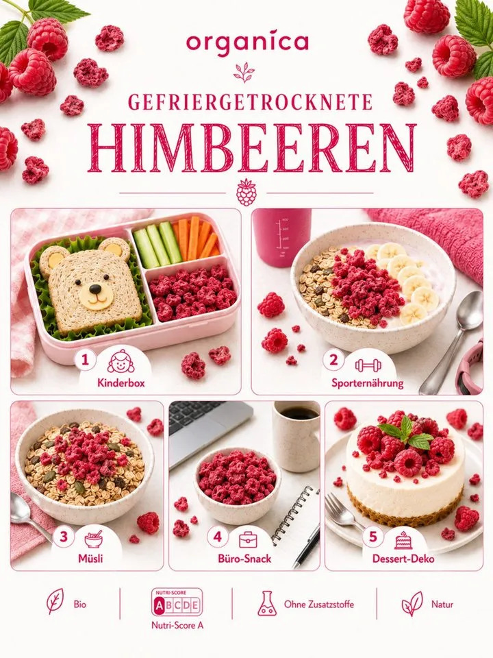 ORGANICA Organica Gefriergetrocknete Bio-Himbeeren – Produktbild 5 von 5