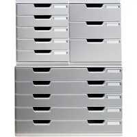 Exacompta Exacompta Schubladenbox Modulo "Office", DIN A3+, 5 Schubladen geschlossen, steingrau – Produktbild 1 von 1