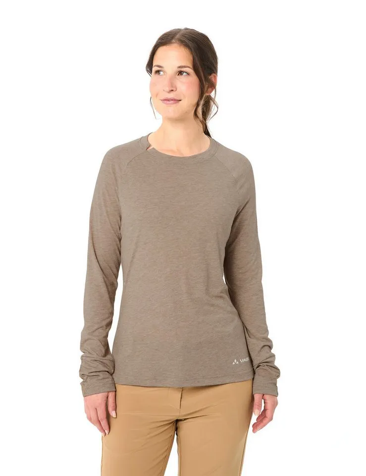Vaude Vaude T-Shirt Women's Skomer LS T-Shirt III (1-tlg) schnelltrocknendes und funktionelles Shirt, Beige, – Produktbild 3 von 4
