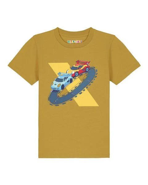 watabout.kids watabout.kids T-Shirt Kinder Racing Car, Ochre, – Produktbild 1 von 2