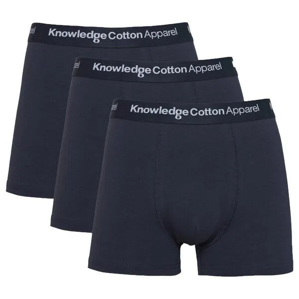 KnowledgeCotton Apparel KnowledgeCotton Apparel Herren-Unterhosen im 3er-Pack, Total eclipse, – Produktbild 1 von 3