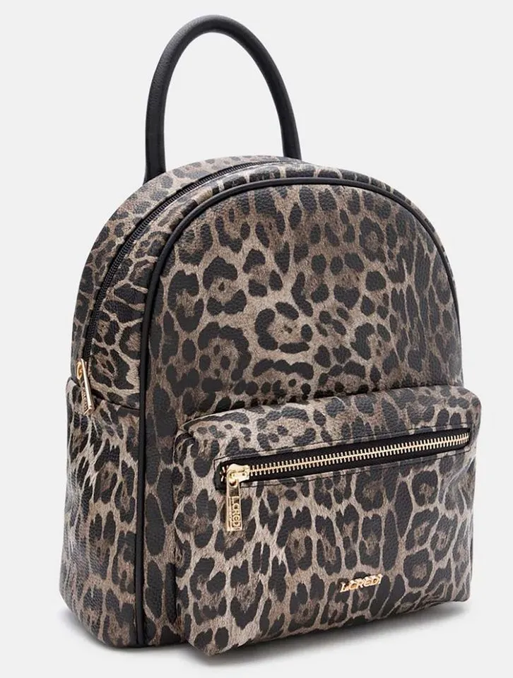 L. CREDI Cityrucksack L.CREDI Damen Rucksack PHAEDRA schwarz-mix, Braun|schwarz, – Produktbild 3 von 5
