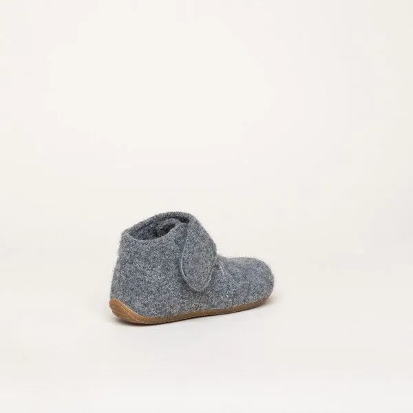 Kitz-Pichler Kitz-Pichler Kinder-Hüttenschuh Juno - Kinder Hausschuh aus 100% Schurwolle für Mädchen & Jungen, Grau, – Produktbild 4 von 4