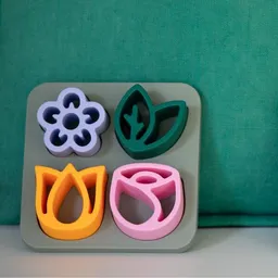 PETIKIDS PETIKIDS Silikon-Lernspielzeug – Blumenpuzzle – Produktbild 1 von 1