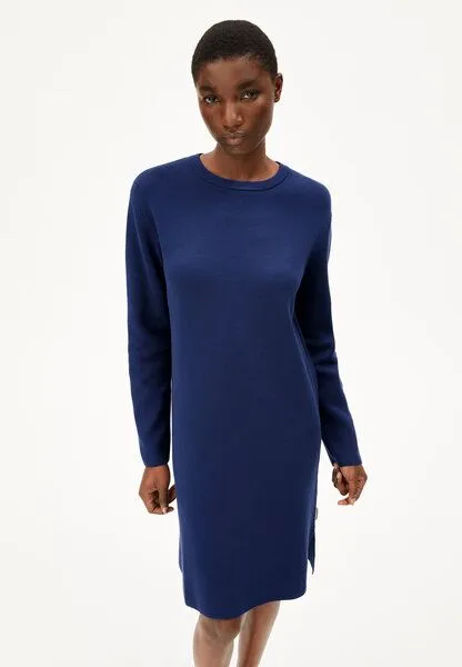 ARMEDANGELS ARMEDANGELS ROSANNIAAS Damen Strickkleid aus Bio-Baumwolle, Blue noon, – Produktbild 1 von 4