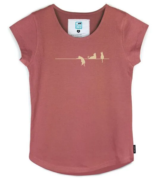 Gary Mash GARY MASH Shirt Asheville Katzen aus Bio-Baumwolle, Altrosa (rosa), – Produktbild 1 von 4