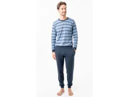 Living Crafts Living Crafts Bio-Herren-Schlafanzug 'ALVAR', ocean blue, Gr. XL – Produktbild 1 von 1