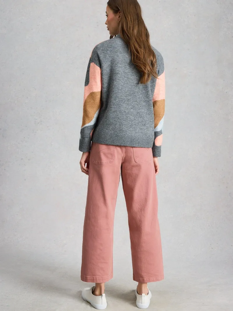White Stuff 7/8-Jeans Tia mit weitem Bein - 52/R, Dunkles rosa, – Produktbild 4 von 4