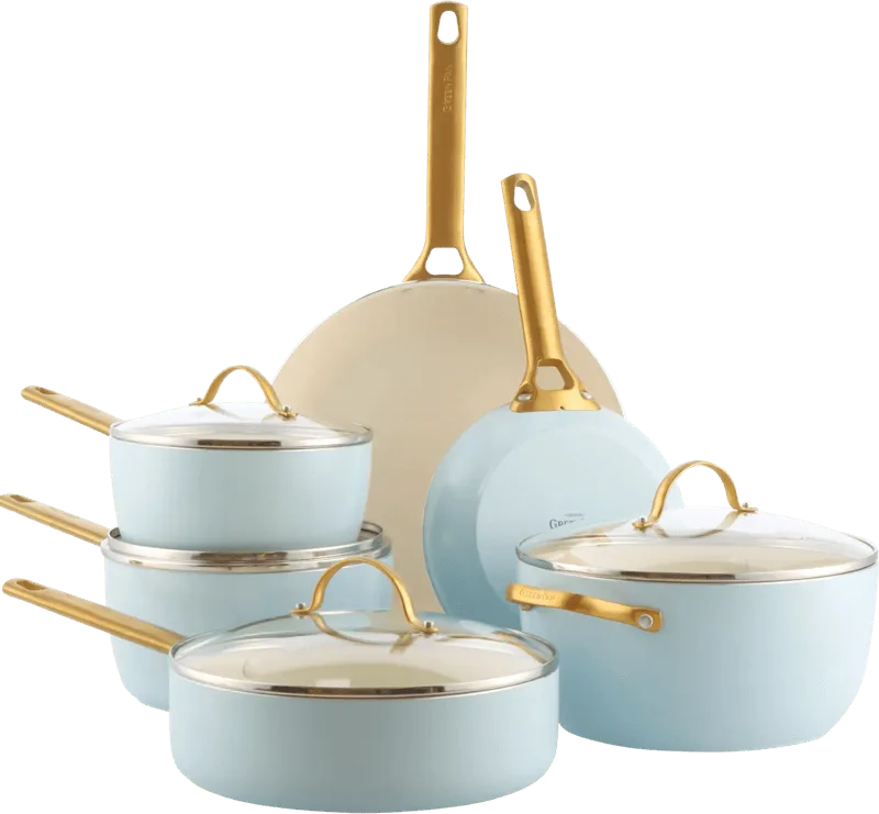 Greenpan Greenpan Pfannen- & Topfset "Padova Reserve" 6er-Set, Hellblau, – Produktbild 3 von 3