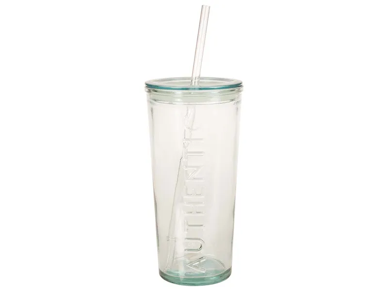 Trinkglas "Authentic to go" aus Recyclingglas 0,5 l – Produktbild 1 von 1