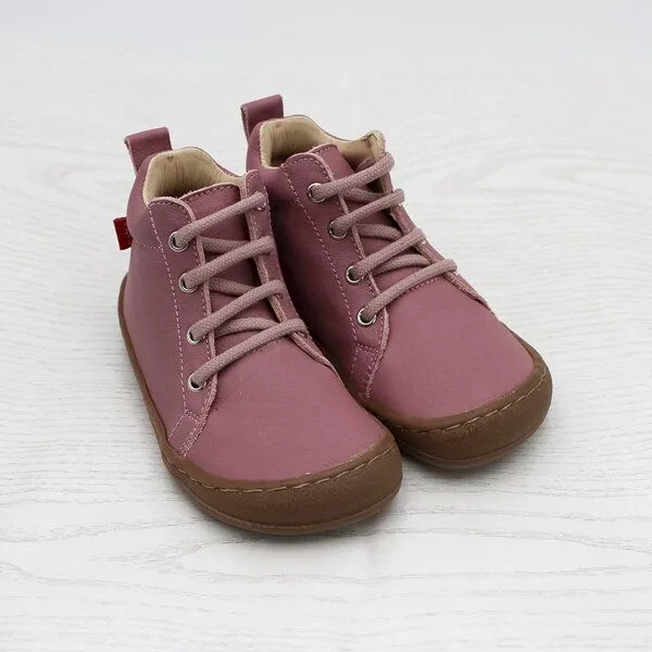 Pololo Pololo Barfuß-Halbschuh "ECO" zum Schnüren, aus chromfreiem Leder, unisex, Rose, – Produktbild 2 von 4