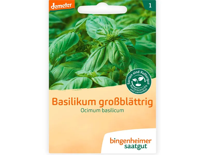 Bingenheimer Saatgut Basilikum, groÃüblättrig – Produktbild 1 von 2