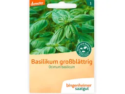 Bingenheimer Saatgut Basilikum, groÃüblÃ¤ttrig – Produktbild 1 von 1