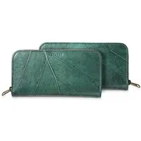 BELEAF BELEAF Großes veganes Portemonnaie "BIG LEAF" aus Blattleder, Spruce blue, – Produktbild 1 von 1
