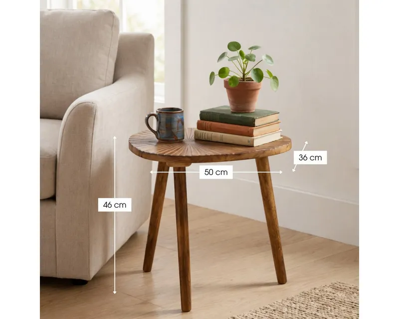Mica Decorations Beistelltisch Mica Decorations Pomante Beistelltisch – Mangoholz, Braun, – Produktbild 3 von 8