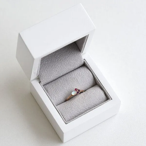 Eppi Eppi Ring mit Mondstein, Rubin und Amethysten Lowri, Gelb, – Produktbild 4 von 4