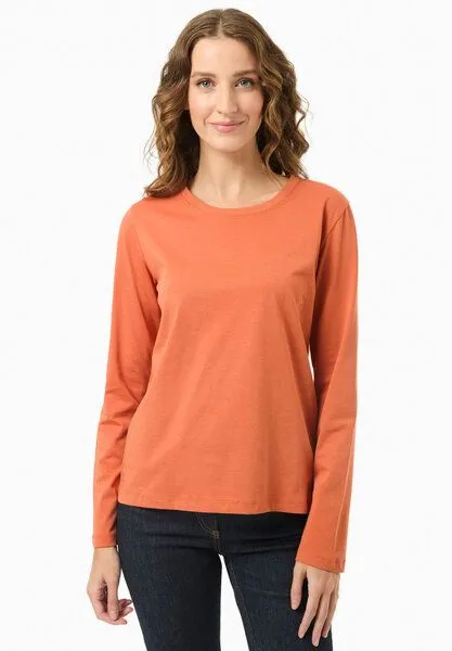 ORGANICATION ORGANICATION Langarmshirt aus Bio-Baumwolle, Dark orange, – Produktbild 1 von 4