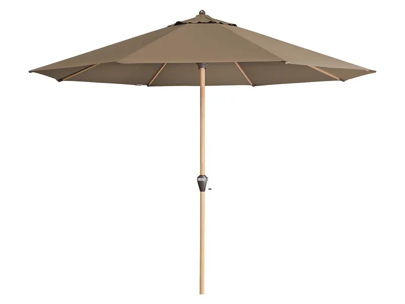 Doppler doppler Sonnenschirm "Alu Wood Ultra" Ø 350 cm, Esche hell, greige – Produktbild 1 von 1