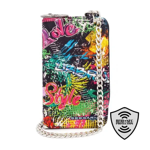 Seegarn Seegarn-Täschle / 2in1 Handy-Tasche und Geldbeutel (MB12), K1 - kette silber, – Produktbild 2 von 5