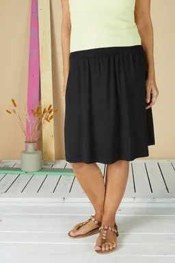 La Gitana La Gitana Luftiger, schwingender Sommerrock „Aurelie“ aus Bio Tencel, knielang. – Produktbild 1 von 1