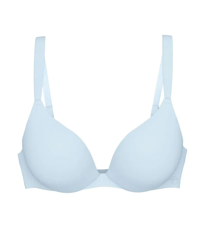 Triumph Triumph Bügel-BH Body Make-Up Illusion mit tiefem Dekolleté, gepolsterte Cups, Komfort-Bügel, Microfaser, Blau, – Produktbild 3 von 5