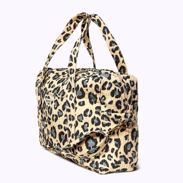 KIKOONI KIKOONI handgefertigte große Reisetasche TRAVELER BAG, Blue leo, – Produktbild 3 von 4