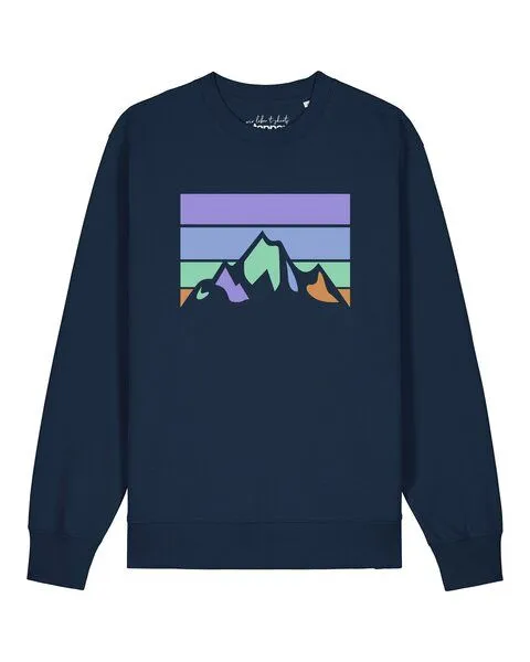 watapparel watapparel Sweatshirt Unisex Retro Landscape, French navy, – Produktbild 1 von 2