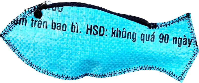 Beadbags Beadbags Fisch Geldbörse Ri80 recycelter Reissack, Hellblau, – Produktbild 4 von 4