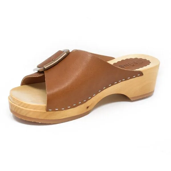 Grünbein Shoes Grünbein Shoes Holzclog-Pantolette Banu, Whisky, – Produktbild 4 von 4