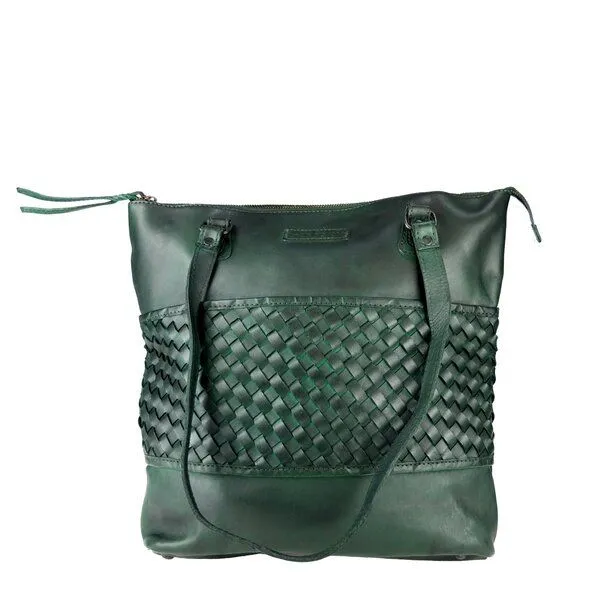 manbefair manbefair Shopper Göteborg Leder, Grün, – Produktbild 1 von 4