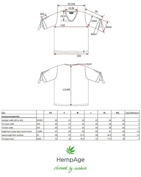 HempAge HempAge Halbarm T-Shirt Hanf/Bio-Baumwolle, Topaz (blau), – Produktbild 3 von 4