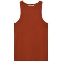 KnowledgeCotton Apparel KnowledgeCotton Apparel Tanktop gerippt - Racer rib top - aus Bio-Baumwolle, Rot (brunt brick), – Produktbild 1 von 1