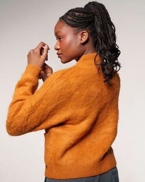 Alma & Lovis Alma & Lovis Kuschelige Wohlfühljacke aus gebrushtem Alpakastrick | Brushed Jacket, Fox (orange), – Produktbild 4 von 4