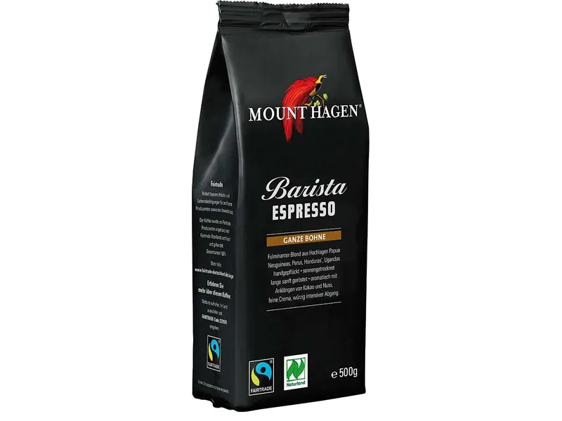 Mount Hagen Mount Hagen Bio-Espresso 'Barista', ganze Bohnen, 500 g – Produktbild 1 von 1