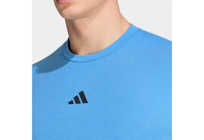 adidas Performance adidas Performance T-Shirt DESIGNED FOR TRAINING WORKOUT mit Rundhalsausschnitt, ohne Verschluss, sportlicher Stil, Blau, – Produktbild 2 von 4