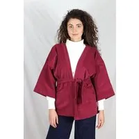 ManduTrap ManduTrap Elegante Kimonojacke Dolma aus Biobaumwolle – Cord in Grün, Blau oder Berry mit Gürtel und Taschen – Produktbild 1 von 1