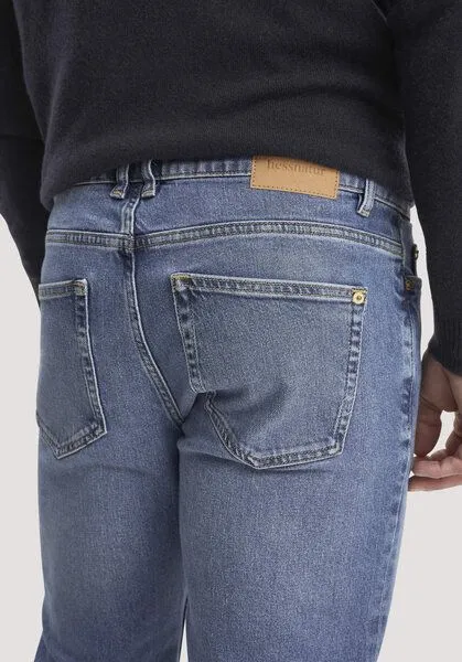 hessnatur hessnatur Jeans BEN Regular Straight aus Bio-Denim, Mittel-blau, – Produktbild 5 von 6