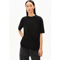 ARMEDANGELS ARMEDANGELS TARJAA Damen Heavyweight T-Shirt aus recyceltem Baumwoll Mix, Black, – Produktbild 1 von 1