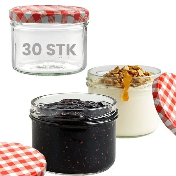 mikken mikken Marmeladengläser 210ml mit Deckel Einmachgläser Einkochgläser Pestogläser Dessertgläser – Produktbild 2 von 8