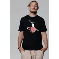 watapparel watapparel T-Shirt Unisex Astronaut says Hi, Black, – Produktbild 1 von 1