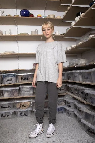 PETER JO PETER JO Hose Eddy - Bio-Baumwoll-Fleece, Grau, – Produktbild 2 von 4