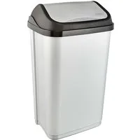 Keeeper keeeper Abfalleimer "Swantje" mit Schwingdeckel, 50 l, silber – Produktbild 1 von 1
